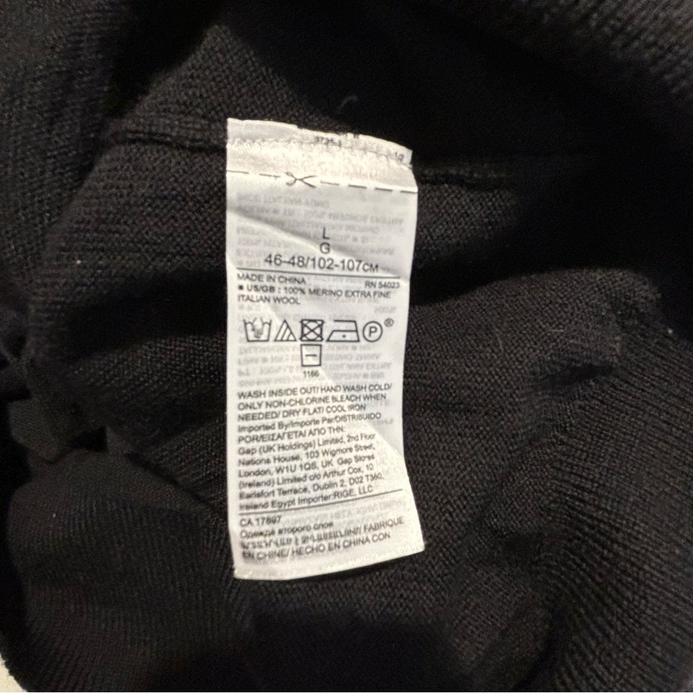 BANANA REPUBLIC Sz L 100% Merino Wool Italian Yarn Baruffa Crew Neck Sweater - Picture 4 of 7